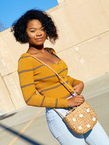 Bolso bandolera de paja Juicy Bloom