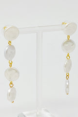 Boucles d'oreilles pendantes en perles de coquillage In Napoli