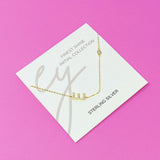 Collier en argent sterling avec initiale la plus fine brillance