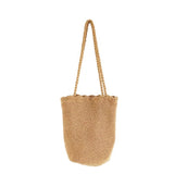 Tote de punto con borde festoneado