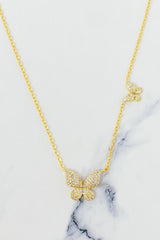 Double Shine Butterfly Necklace
