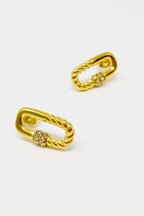 Boucles d'oreilles à tige à maillons câblés