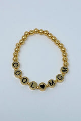 Pulsera de cuentas doradas Cool Mom