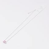 Double Stone Pendant Sterling Silver Necklace