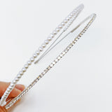 Diadema Dúo De Perlas Y Diamantes