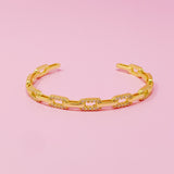 Brazalete abierto con eslabones alternativos