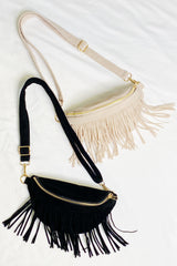 Sac à bandoulière frangé ou non