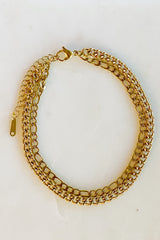 Bracelet de cheville à double chaîne