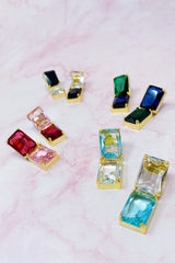 Boucles d'oreilles princesse à double bijou