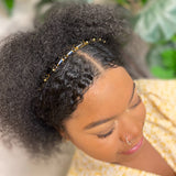 Diadema de diamantes en fila