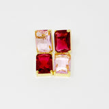 Boucles d'oreilles princesse à double bijou