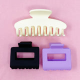Matte Muted Hair Claw Set
