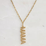 Collar con colgante de gota de mamá