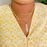 Collar con colgante de gota de mamá