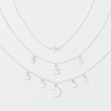 Starred Up Chain Anklet, Set of 3