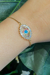 Pulsera deslizante con ojos de cristal
