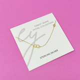 Collier en argent sterling avec initiale la plus fine brillance