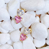Boucles d'oreilles deux couleurs d'amour