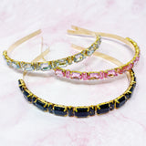 Diadema de diamantes en fila