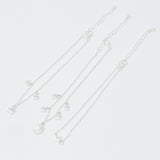 Starred Up Chain Anklet, Set of 3