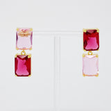 Boucles d'oreilles princesse à double bijou
