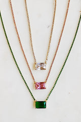 Precious Pendant Tennis Necklace