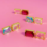 Boucles d'oreilles princesse à double bijou