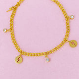 Bracelet de cheville à chaîne éclair