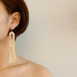 Boucles d'oreilles pendantes brins de chaîne