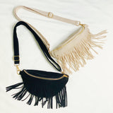 Sac à bandoulière frangé ou non
