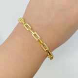 Brazalete abierto con eslabones alternativos