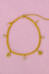 Bracelet de cheville à chaîne éclair
