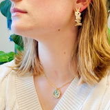 Astronomical Glam Zodiac Constellation Medallion Necklace