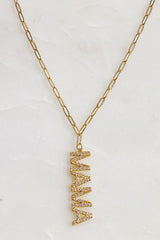 Collar con colgante de gota de mamá
