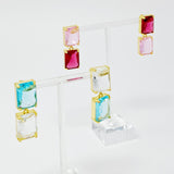 Boucles d'oreilles princesse à double bijou