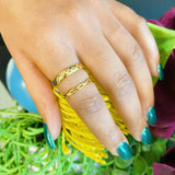 Anillo acolchado dorado