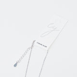 Double Stone Pendant Sterling Silver Necklace