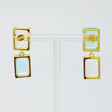 Boucles d'oreilles princesse à double bijou
