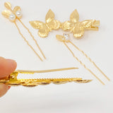 Ensemble de pinces à cheveux de jardin antique