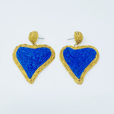 Pendientes de rafia con corazón Sunny Days