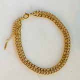 Bracelet de cheville à double chaîne