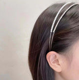 Diadema Dúo De Perlas Y Diamantes