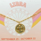 Astronomical Glam Zodiac Constellation Medallion Necklace