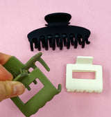 Matte Muted Hair Claw Set