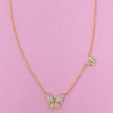 Double Shine Butterfly Necklace