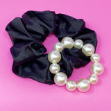 Ensemble chouchou en perles et satin