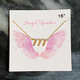 Collar delicado con número de ángel