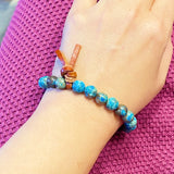 Pulsera de cuero con piedras