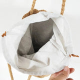Tote de punto con borde festoneado