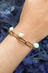 Pulsera de cadena de perlas de agua dulce